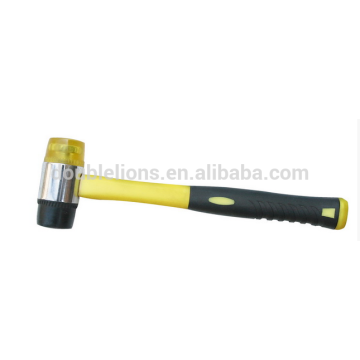 Doubel plastic coating handle soft face hammer,hand tools